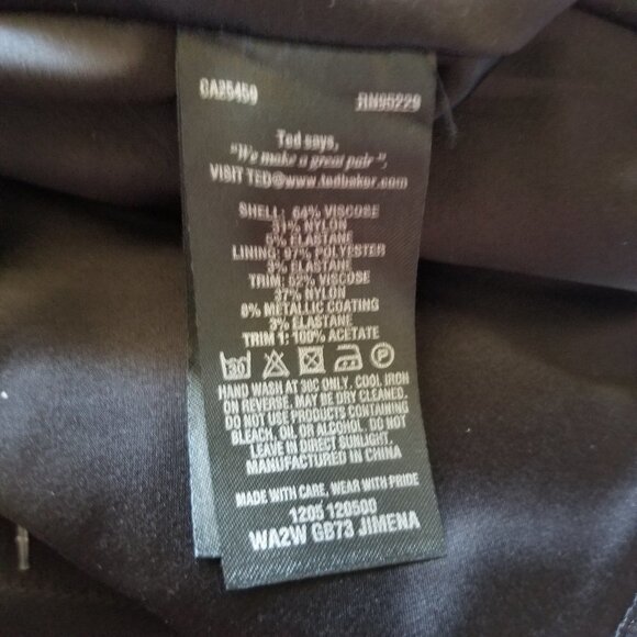 Ted Baker Fit N Flare Black Skater Dress S2 - Picture 10 of 11